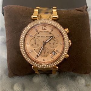 Michael Kors Rose Gold and Tortoise Watch